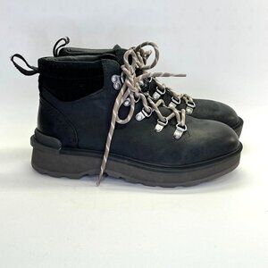 Sorel Women's Hi-Line Hiker Boot Size 7 in Black  Ankle  4" Shaft  Tie Close